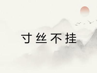 寸丝不挂