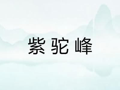 紫驼峰