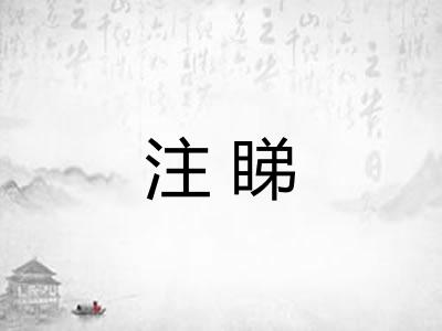 注睇