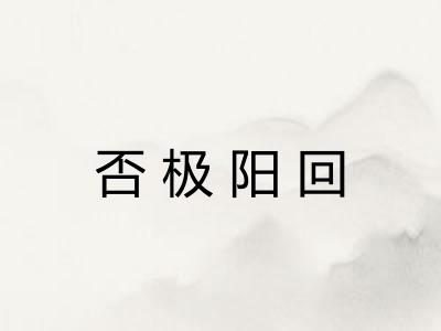 否极阳回
