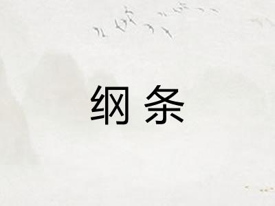 纲条