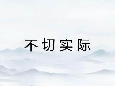 不切实际