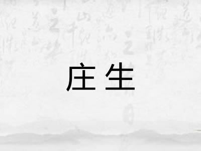 庄生