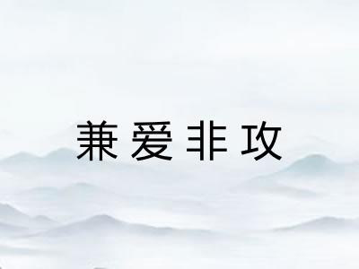 兼爱非攻