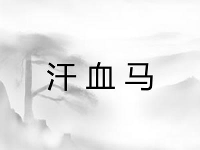 汗血马