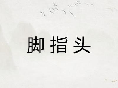 脚指头