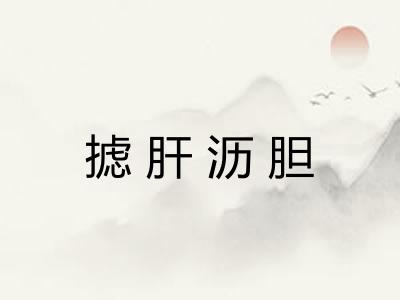 摅肝沥胆
