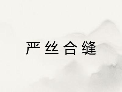 严丝合缝